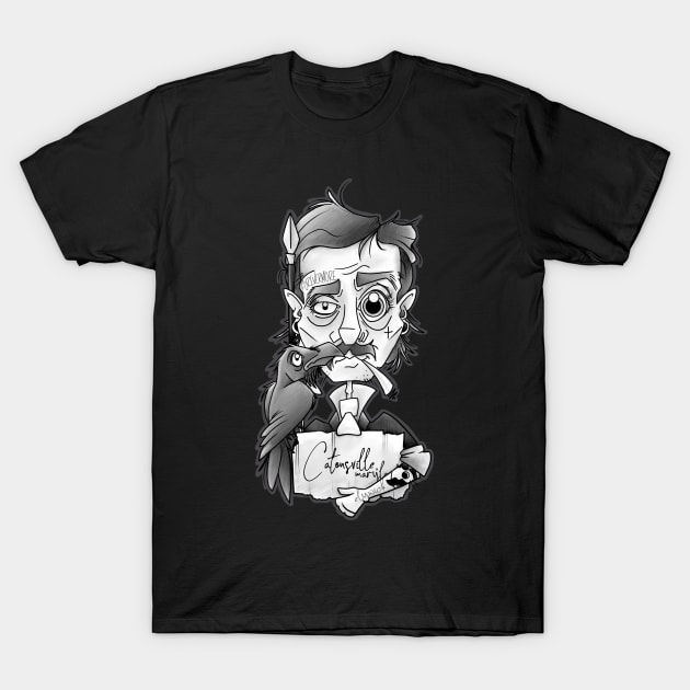 edgar allen poe. forevermore promo. catonsville T-Shirt by elywick